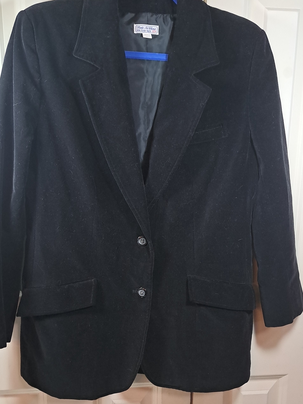 Black Velvet Women's Blazer Jacket - Classic Tailored Style